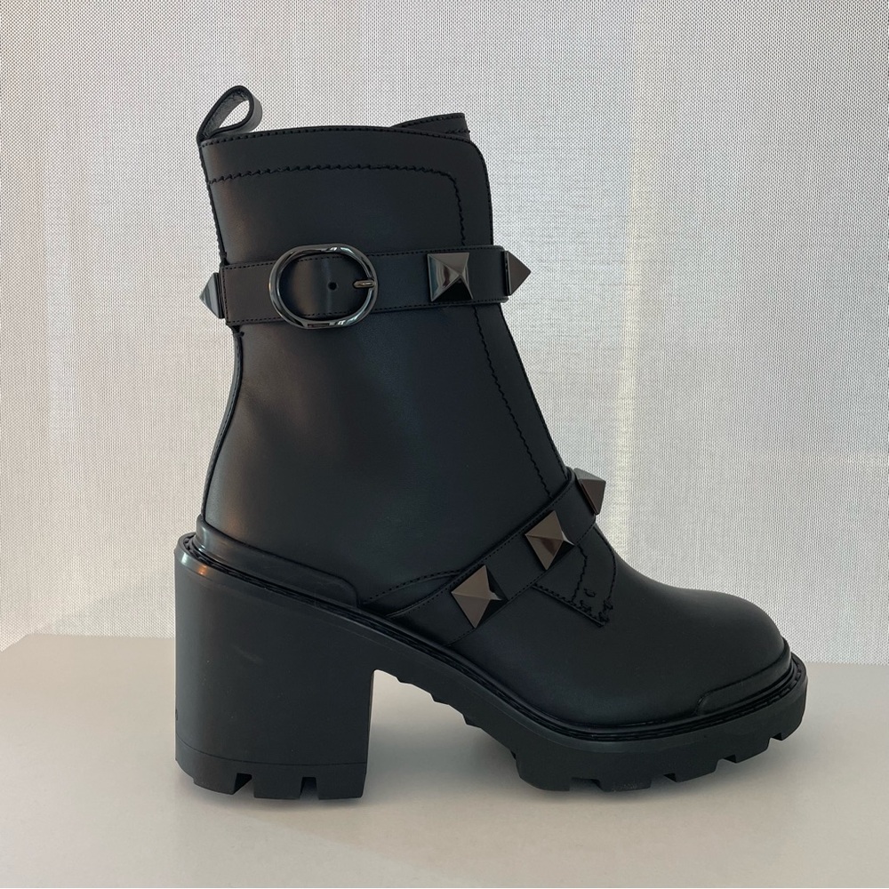 Valentino Garavani Rockstud Roman Biker Combat Boots Size EU 40 / US 10 NWT - Picture 6 of 14